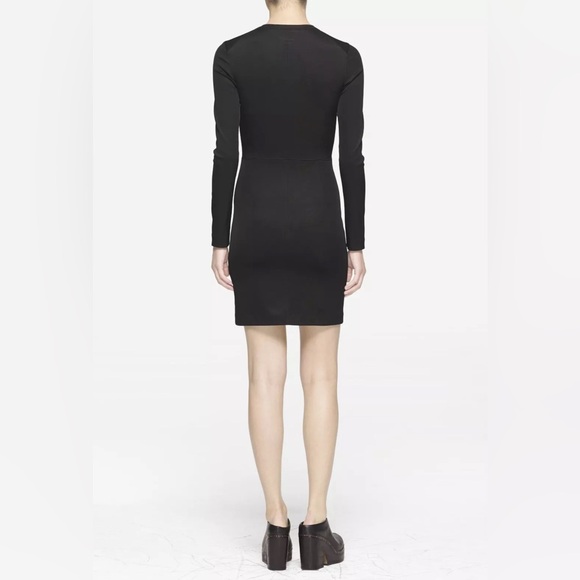 🔥Rag & Bone Womens 6 Joyce Black Zip Front Bodycon‎ Mini Dress L/S Black - Picture 3 of 10
